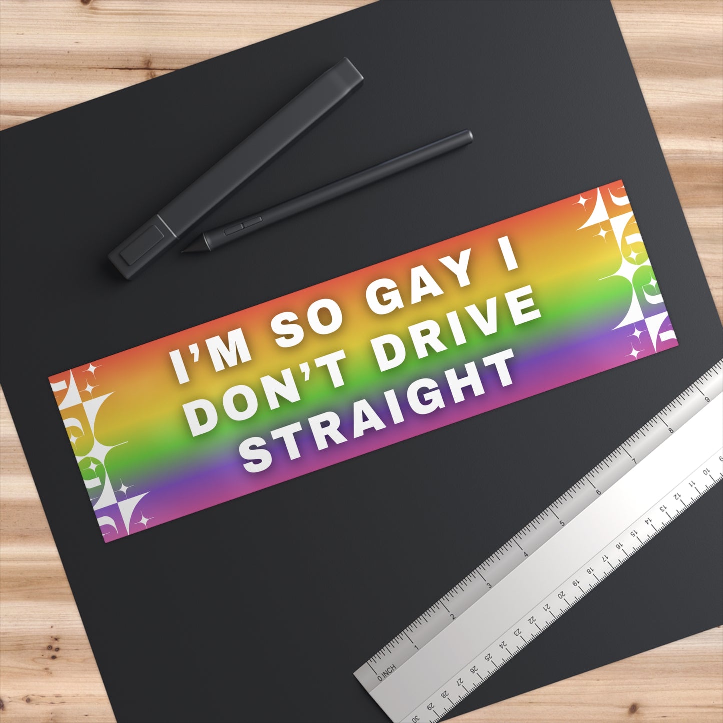 I'm So Gay I Don't Drive Straight Sticker