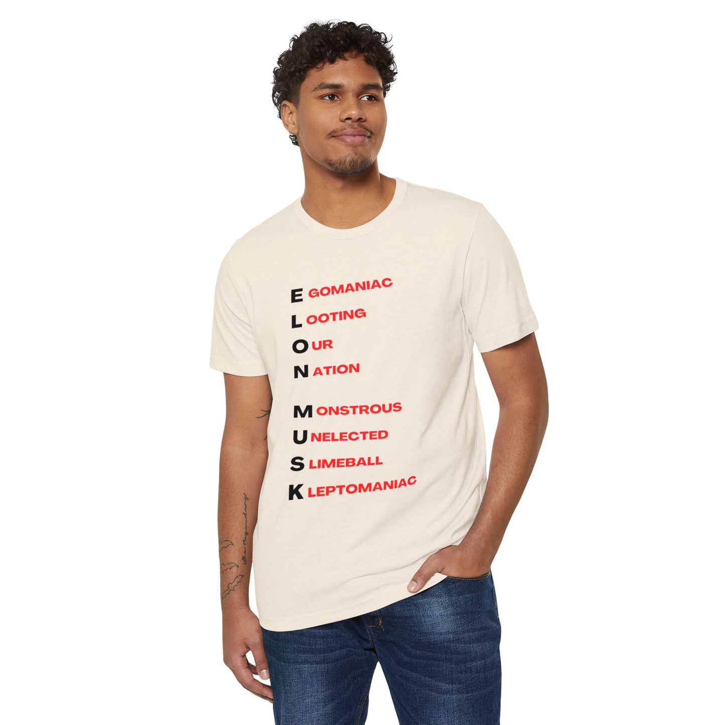 Elon Musk Abbrev Unisex Recycled Organic T-Shirt