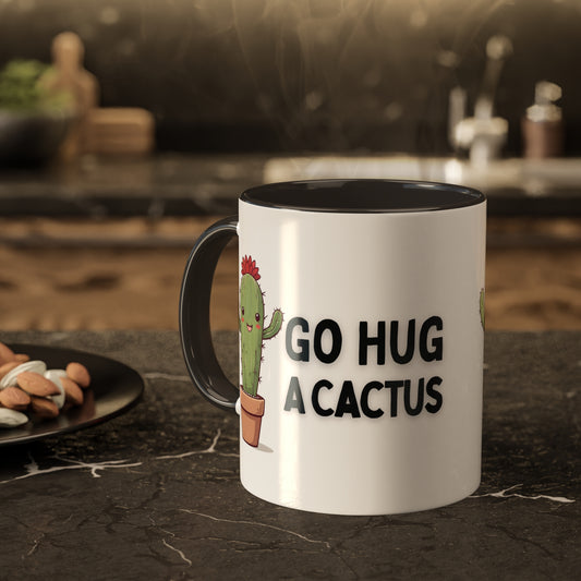 Go Hug A Cactus, Standard Mug, 11oz