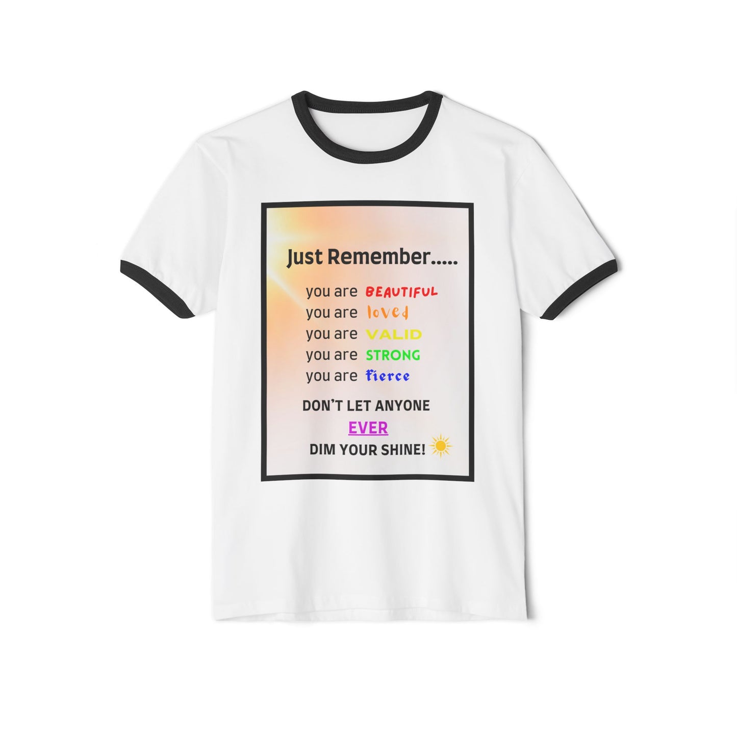 Iconic Quote Shirt - Unisex Cotton Ringer T-Shirt