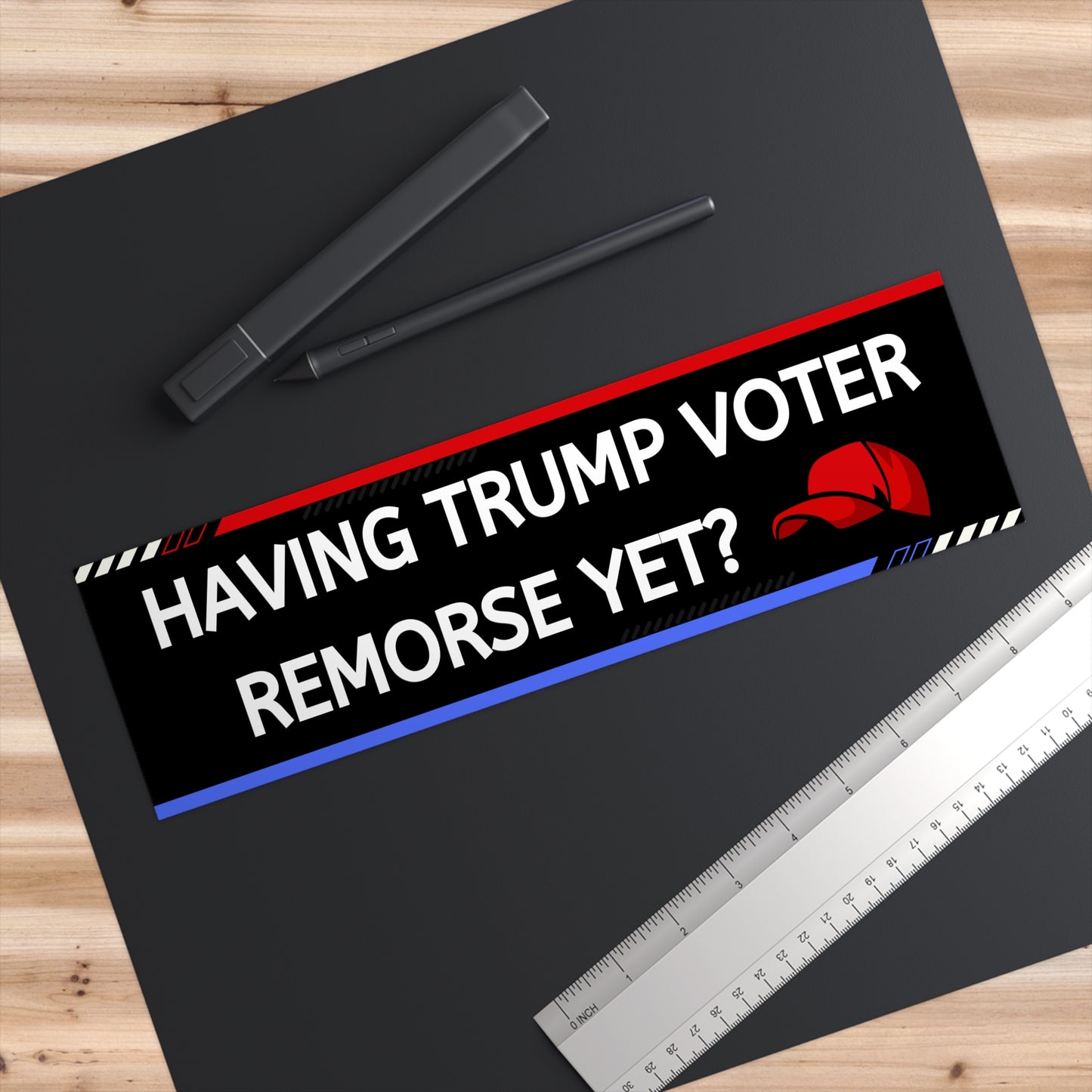 Trump Voter Remorse with Hat- Bumper Sticker