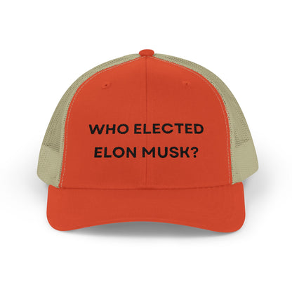 Who Elected Elon Musk? Snapback Cap