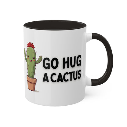 Go Hug A Cactus, Standard Mug, 11oz