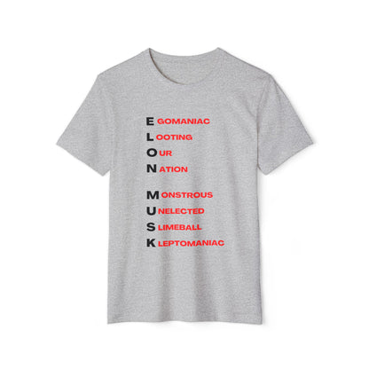 Elon Musk Abbrev Unisex Recycled Organic T-Shirt