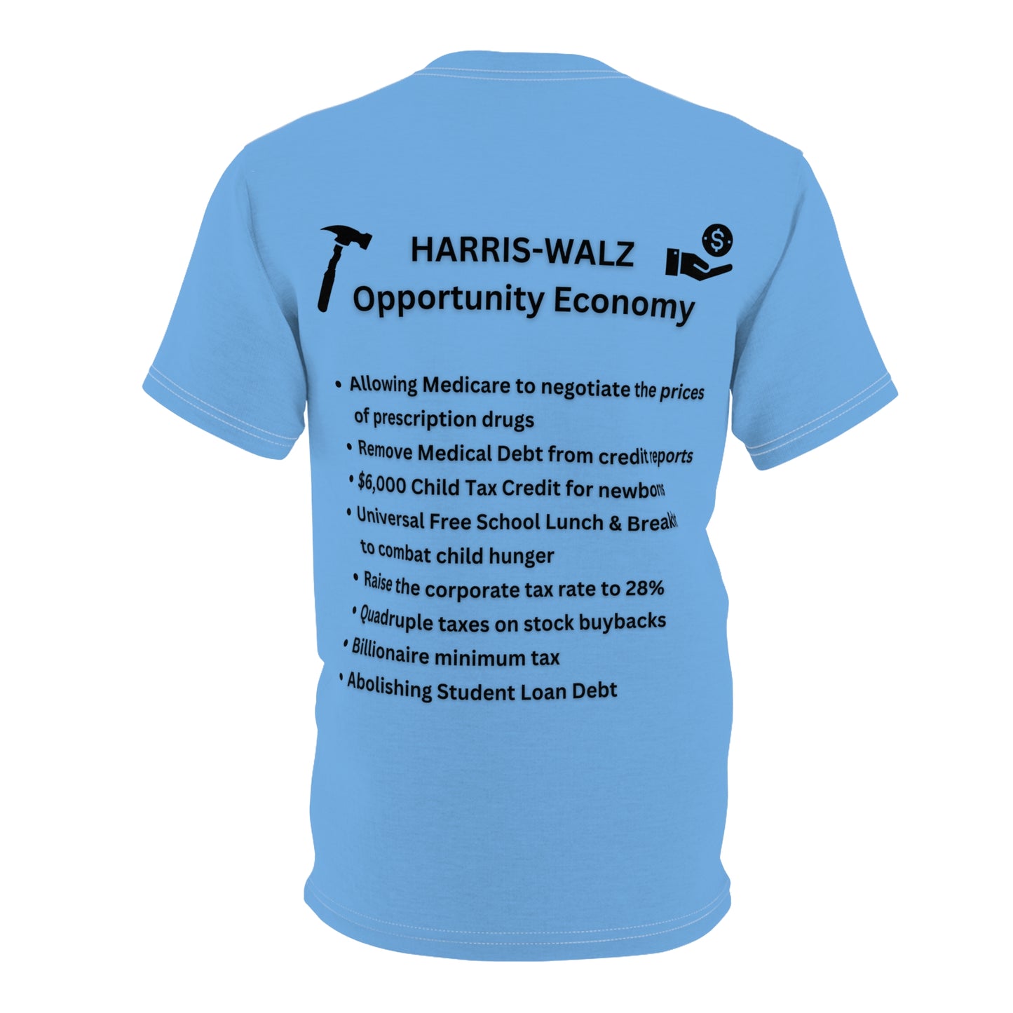 Opportunity Economy Light Blue Unisex Cut & Sew Tee