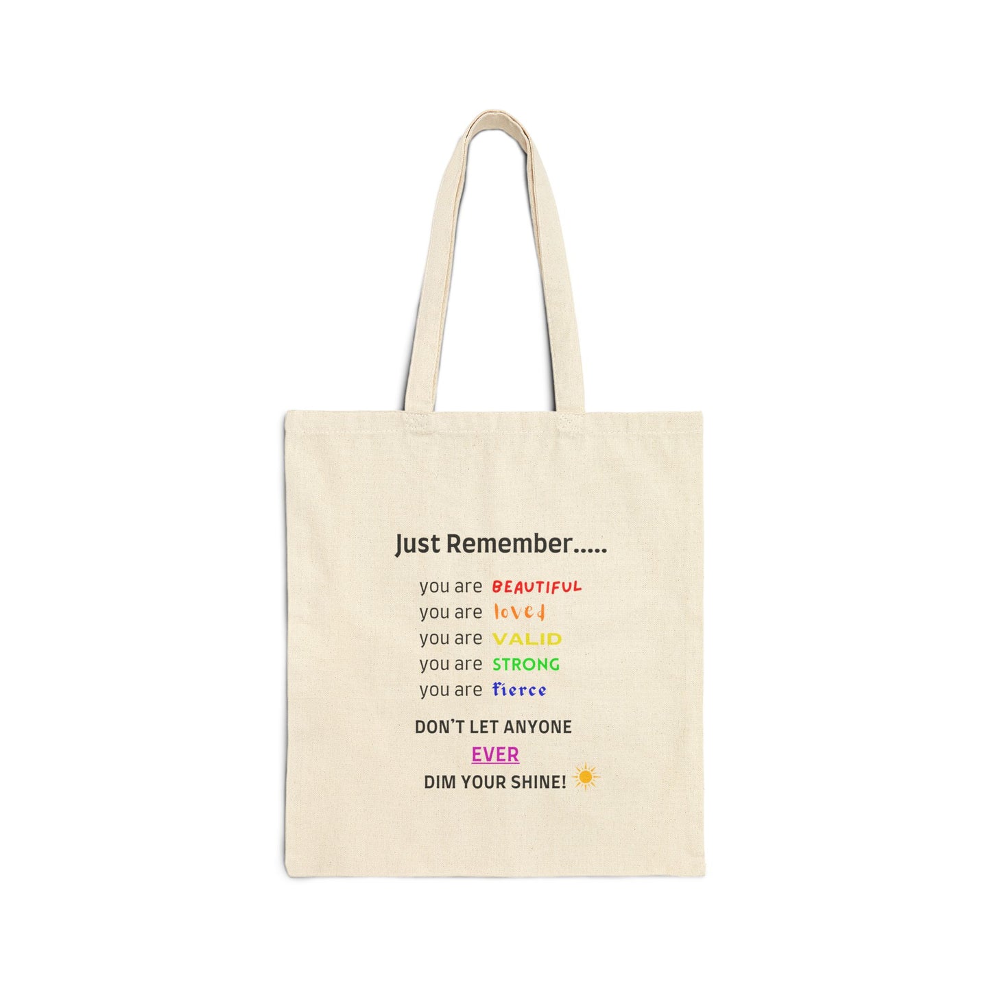 Iconic Quote Tan Canvas Tote Bag