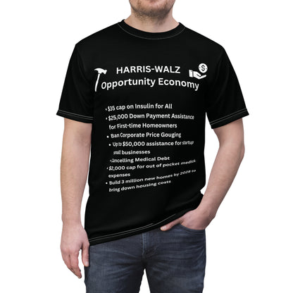 Opportunity Economy Black Unisex Cut & Sew Tee